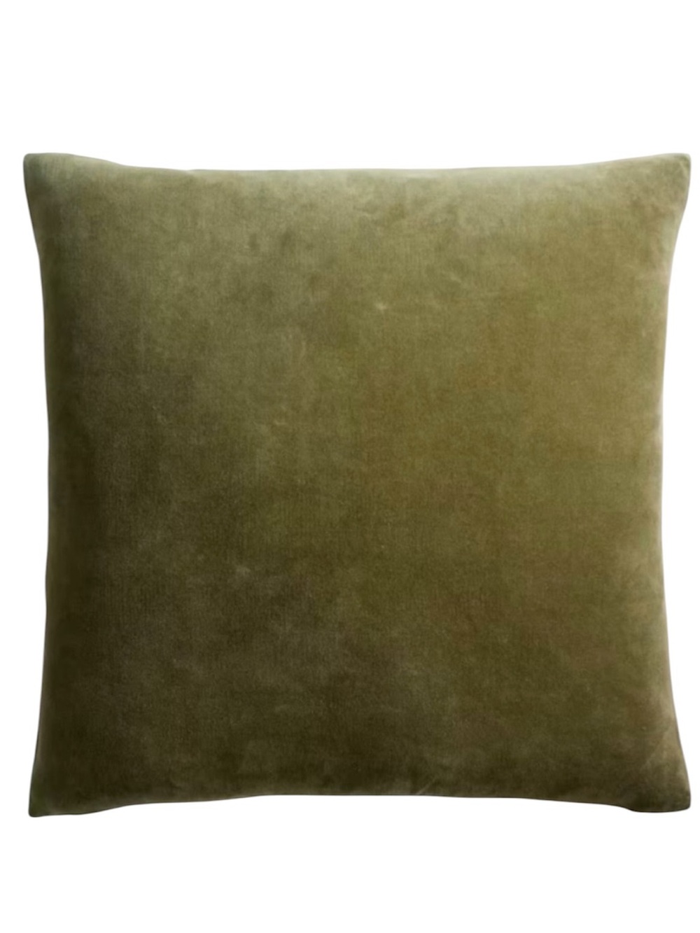 Velvet Pillow Cover 24x24 in Olive Green
